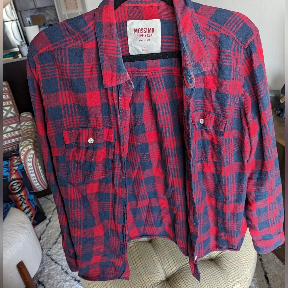 Red and Blue Mossimo Flannel, size 2X